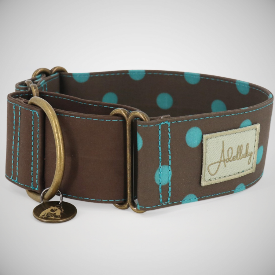 Collar martingale Puntos azul para perro de Adelluky