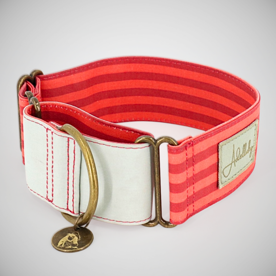 Collares martingale Rayado verde y Rayado en rojo de Adelluky