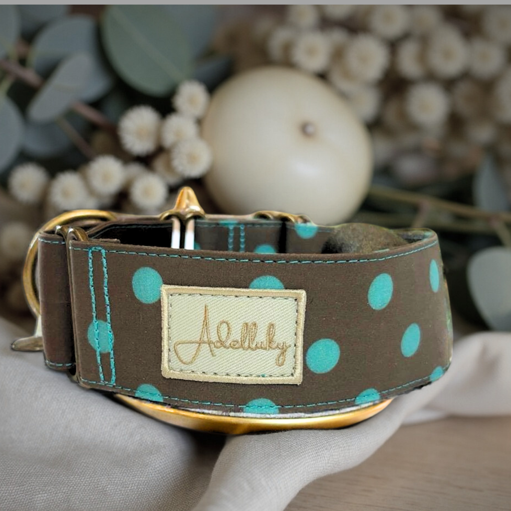 Collar martingale Puntos azul de Adelluky