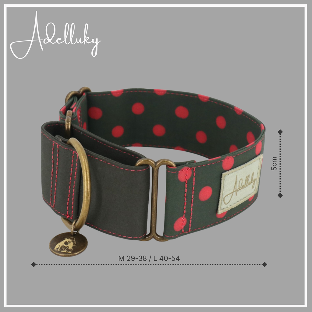 Collar martingale Puntos en rojo de Adelluky