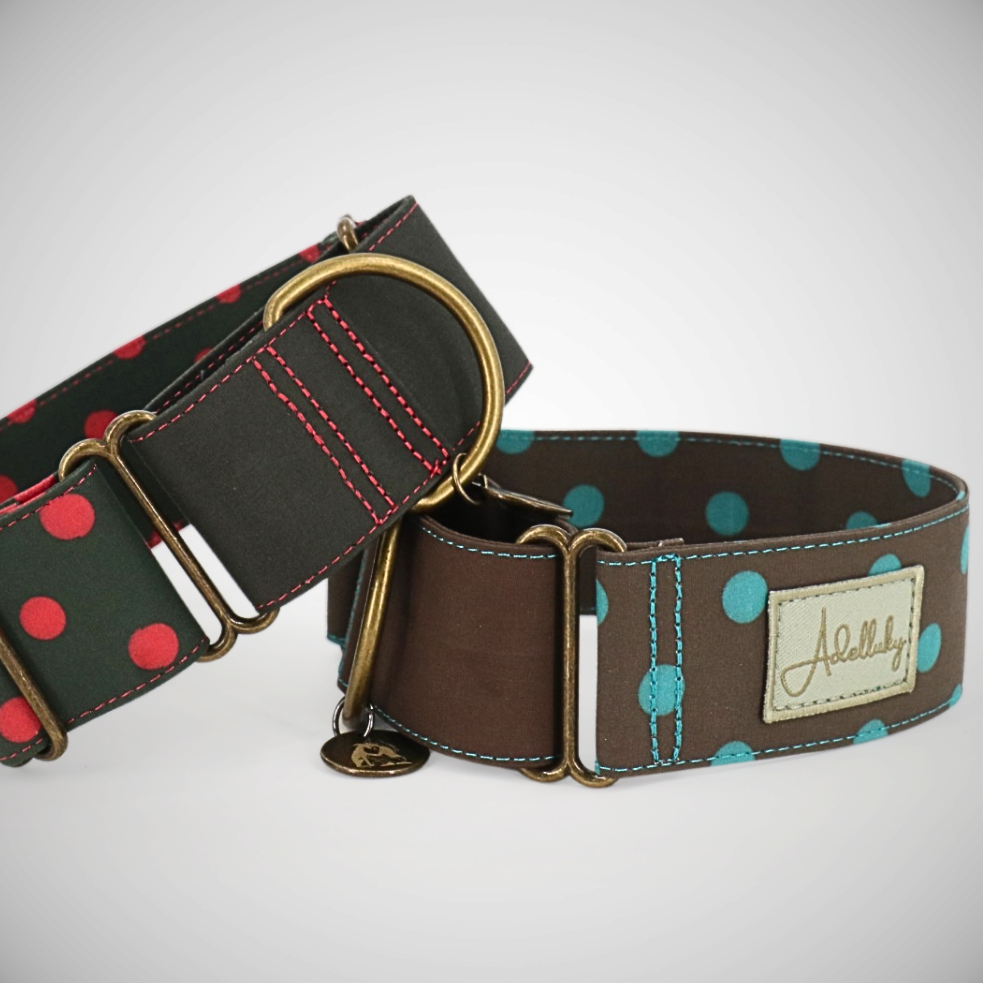 Collar martingale para perro – Puntos en rojo