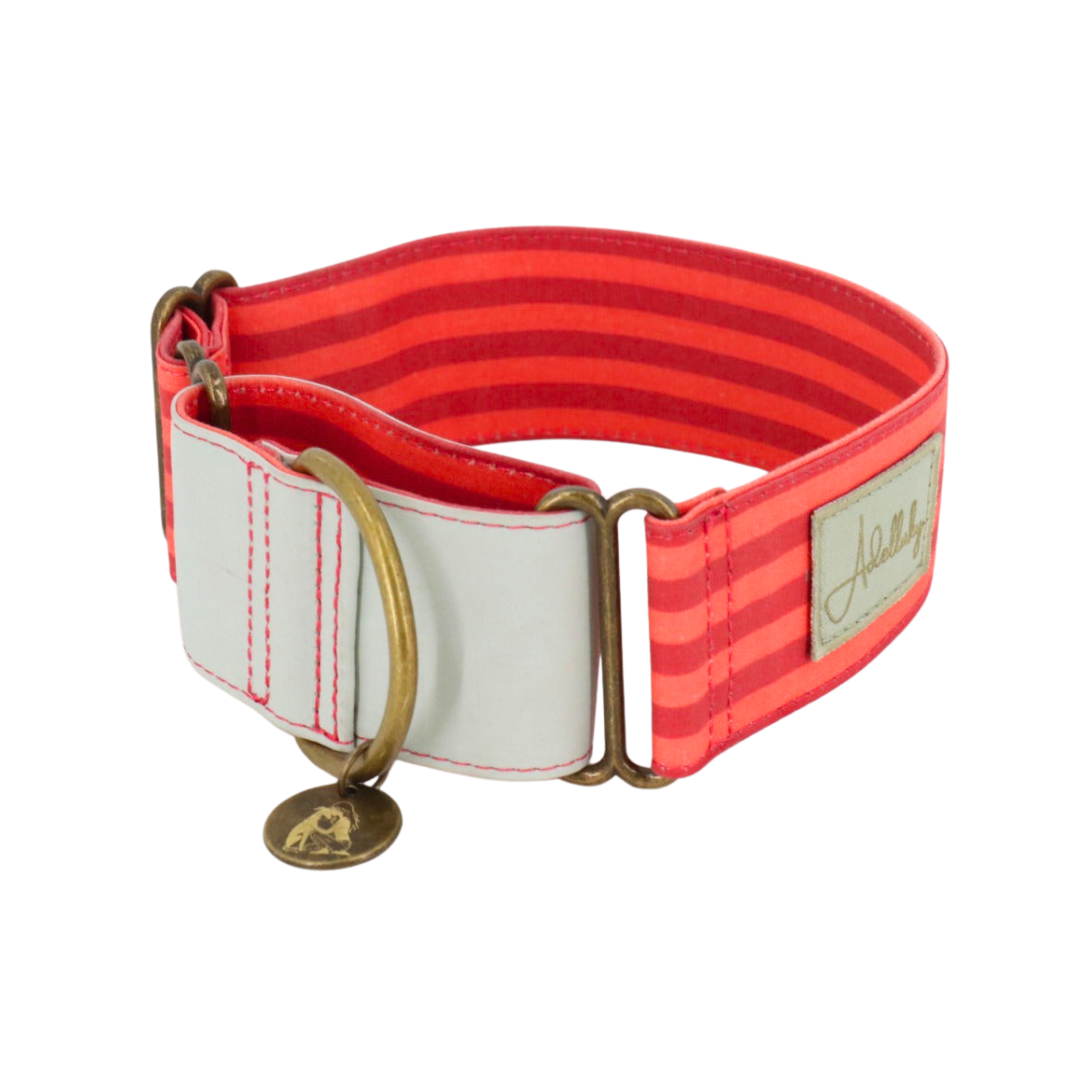 Collar martingale para perro – Rayado en rojo