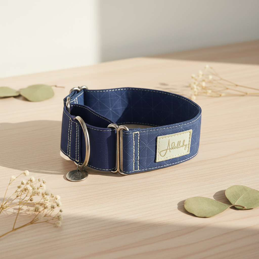 Collar Martingale Británico Azul
