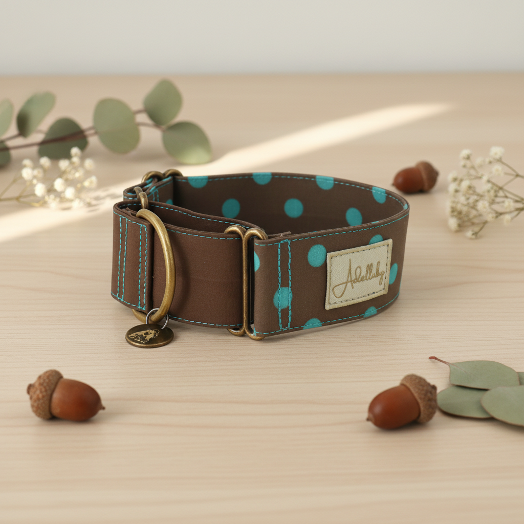 Collar Martingale Puntos Azul